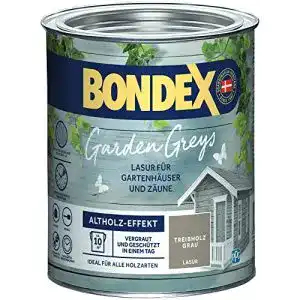 Holzlasur grau Bondex Garden Greys Lasur Treibholz Grau 0,75 l