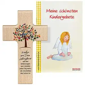 Holzkreuz MaMeMi Kinder: ‘Lebensbaum’ 15 cm