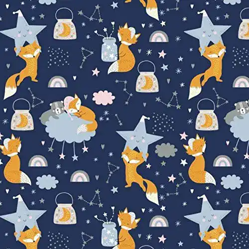 Kinderstoffe Pingianer 100x160cm Fuchs 100% Baumwolle Baumwollstoff