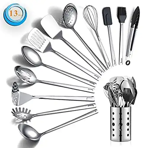 Kochlöffel-Set Berglander Edelstahl Kochutensilien Set 13 teilig