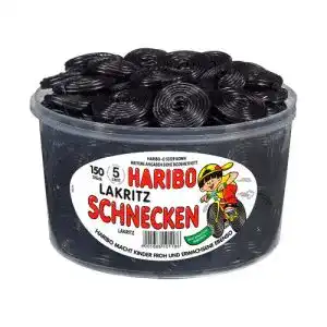 Lakritz HARIBO Schnecken, 1er Pack (1 x 1.5 kg Dose)
