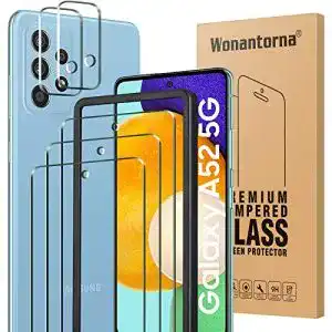 Samsung-Galaxy-A52-Panzerglas Wonantorna 5 Stück Panzerglas
