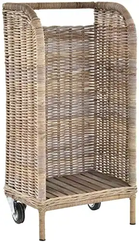 Kaminholzwagen korb.outlet Holzwagen / aus Kubu-Rattan