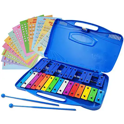 Xylophon (Kinder) inTemenos Xylophon Glockenspiel mit 25 Noten