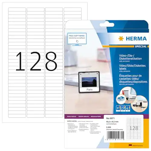 Herma-Etiketten HERMA 5071 Dia Etiketten DIN A4, 25 Blatt