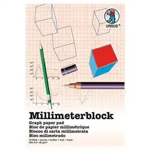 Millimeterpapier Ursus 7074000 Millimeterblock, DIN A3, 25 Blatt