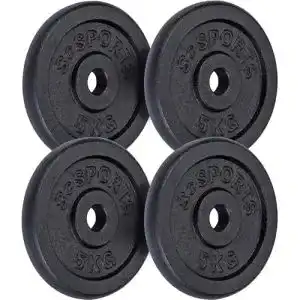 Hantelscheiben ScSPORTS 20 kg -Set, 4 x 5 kg, Gusseisen Gewichte