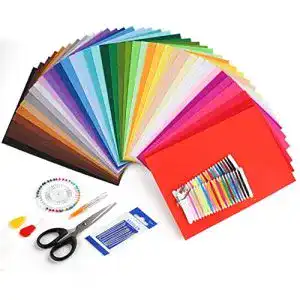 Filzstoff Homewit Filz Stoff 1mm, Bunter 40 Farben 20 x 30 cm