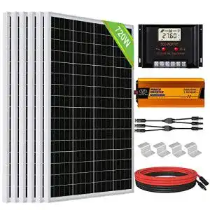 Solaranlage Garten ECO-WORTHY 3 kW·h Solarmodul System