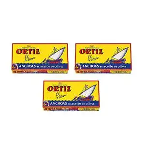 Sardellenfilet Ortiz Anchoas En Aceite De Oliva, Anchovies, 3 x 47 g