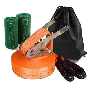 Slackline YUANJ Set, 15m Set für Kinder / Erwachsene / Anfänger
