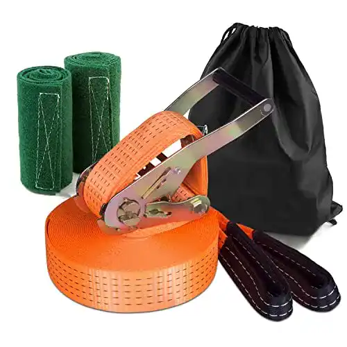 Slackline YUANJ Set, 15m Set für Kinder / Erwachsene / Anfänger