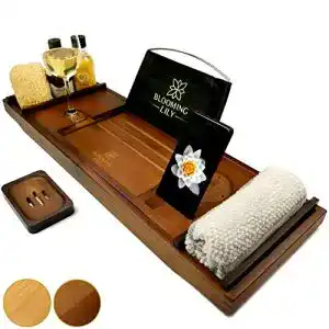 Badewannenablage Blooming Lily Rutschfest mit Seifenschale