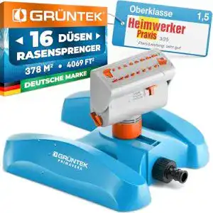 Viereckregner GRÜNTEK Mini-Rasensprenger mit 16 Düsen