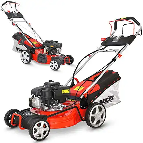 Rasenmäher 46 cm Schnittbreite Hecht 5-IN-1 Benzin Rasenmäher