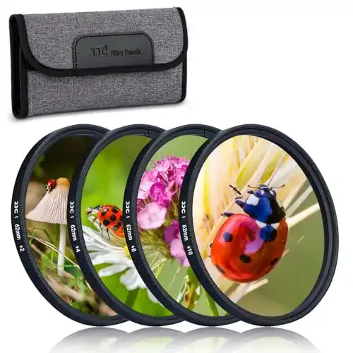 Die beste Makrolinse JJC 62mm Close-up Nahlinsen Filter 4 Stück/Set 2026 Test Bestseller Makrolinse JJC 62mm Close-up Nahlinsen Filter 4 Stück/Set