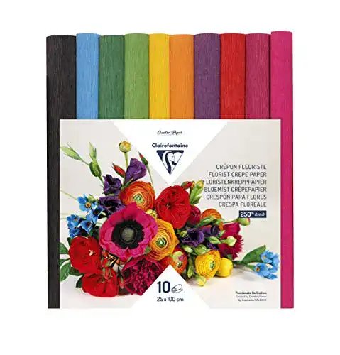 Krepppapier Clairefontaine 995001C Packung mit 10 Rollen