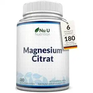 Magnesiumcitrat Nu U Nutrition 200 mg, 180 Tabletten