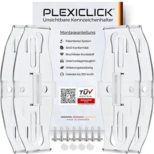 Die beste Kennzeichenhalter (rahmenlos) PLEXICLICK Kennzeichenhalter rahmenlos 2026 Test Bestseller Kennzeichenhalter (rahmenlos) PLEXICLICK Kennzeichenhalter rahmenlos