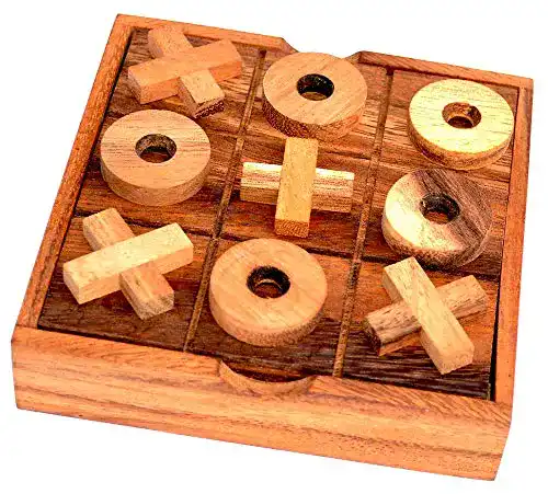 Tic-Tac-Toe-Spiel Knobelholz.de Tic Tac Toe Box, Knobelholz