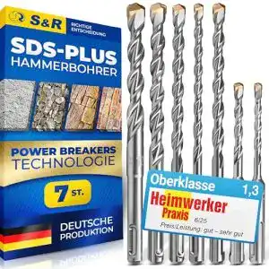 SDS-Plus-Bohrer S&R Professional Hammerbohrer Set, 7-tlg.