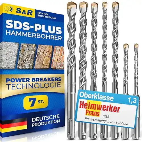 SDS-Plus-Bohrer S&R Professional Hammerbohrer Set, 7-tlg.
