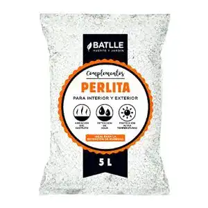 Perlite Pflanzen Semillas Batlle 960095PIC Perlit-Substrat, 5 l, Weiß