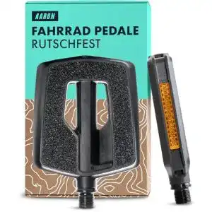 Fahrradpedale AARON Urban mit Reflektoren, Schwarz