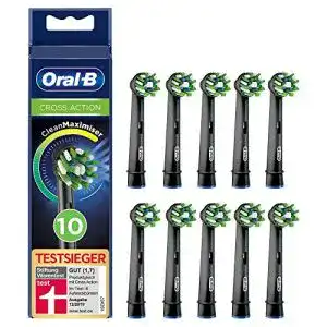 Oral-B Aufsteckbürsten Oral-B CrossAction Black Edition, 10 Stück