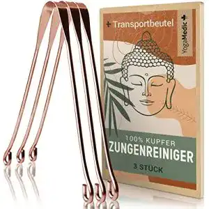 Zungenreiniger Kupfer YOGAMEDIC 100% inkl. Baumwollbeutel