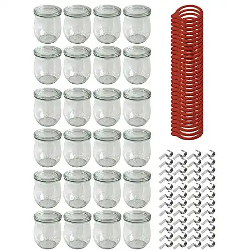 Weckgläser Weck 24er Set Tulpengläser, Glas, Weiß, 24 x 220 ml