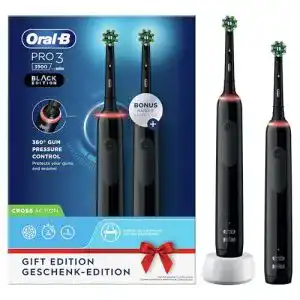 Elektrische Zahnbürste Oral-B PRO 3 3900, Doppelpack, 3 Putzmodi