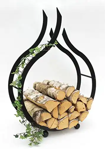 Holzlege DanDiBo Kaminholzregal Innen Schwarz Kaminholzständer