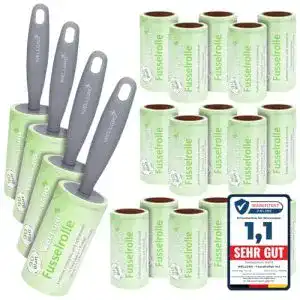 Fusselroller WELLGRO 20er Set Fusselrollen, 20 Rollen je 90 Blatt
