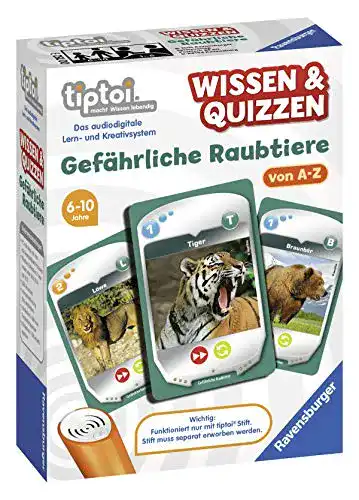 Tiptoi Ravensburger Wissen und Quizzen Gefährliche Raubtiere Spiel