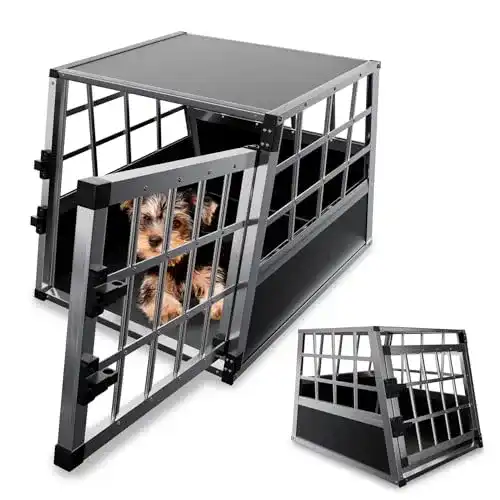 Hundebox Auto Juskys Alu Hundetransportbox M 69×54×51 cm