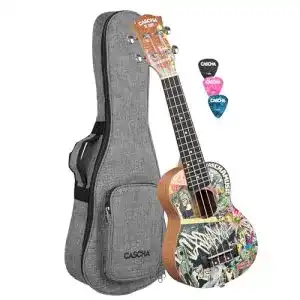 Cascha-Ukulele CASCHA Sopran Ukulele Set – Art Series I Ukulele
