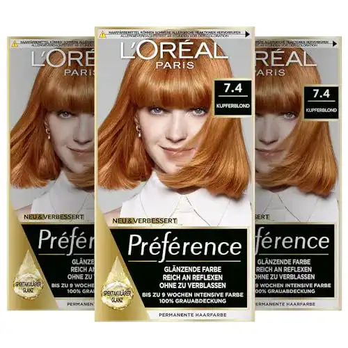 Kupfer-Haarfarbe L’Oréal Paris Permanente Haarfarbe, Haarfärbeset