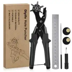 Lochzange Diyife , [Upgraded] [Volles Set] Professionel Gürtel Locher