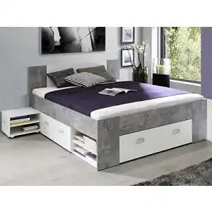 Stauraumbett (140×200) möbelando Bett Einzelbett Belfast I