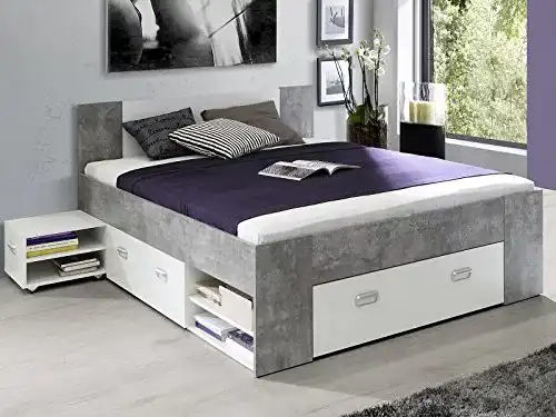 Stauraumbett (140×200) möbelando Bett Einzelbett Belfast I