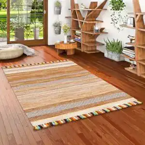 Kelim-Teppich Navarro Natur Teppich Bauwolle Kelim Kalleen Beige