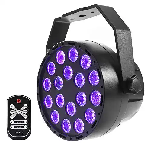 Schwarzlicht-Strahler MICTUNING 18 LED UV mit Fernbedienung