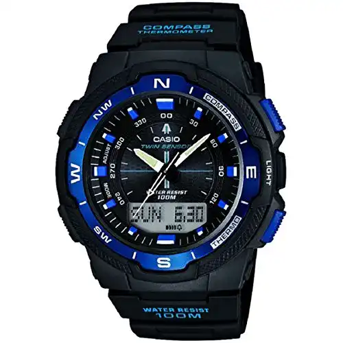 Uhr mit Kompass Casio Herren-Armbanduhr Analog Digital Resin