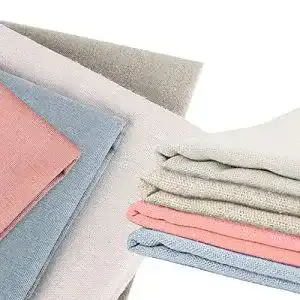 Leinenstoff XCOZU 4 Stück , Naturleinengewebe e Meterware, 50 cm