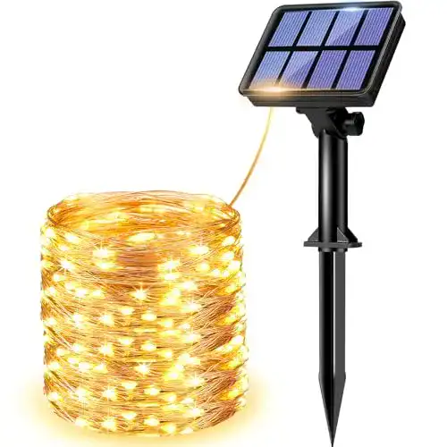 Solar-Lichterkette litogo Solar Lichterkette Aussen, 12M 120 LED