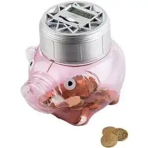 Spardose mit Zählwerk infactory Geldzähl Spardose: Sparschwein