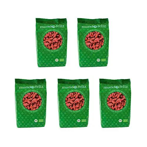 Goji-Beeren Mundo Feliz aus Bio-Anbau, 5 x 100 g