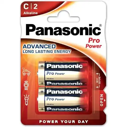 LR14-Batterie Panasonic Pro Power Alkali-Batterie, Baby C, 2er Pack