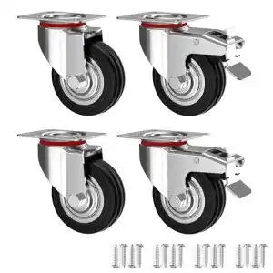 Strandkorbrollen Nirox 4er Set Transportrollen 75 mm